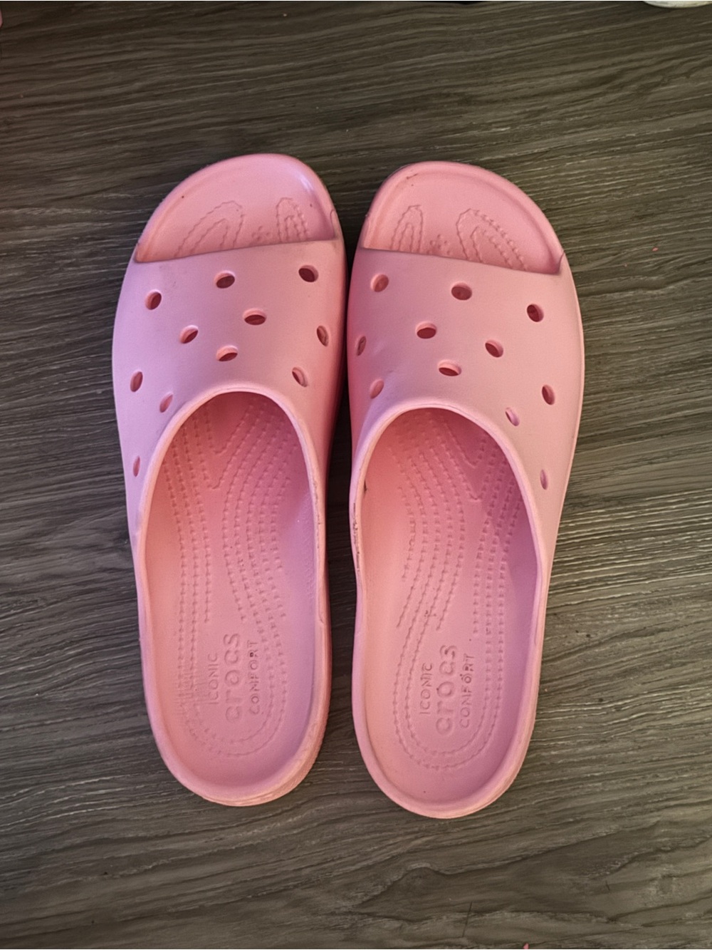 Pink Women's Slide Sandals - Lightweight Comfort flamingo, size 11